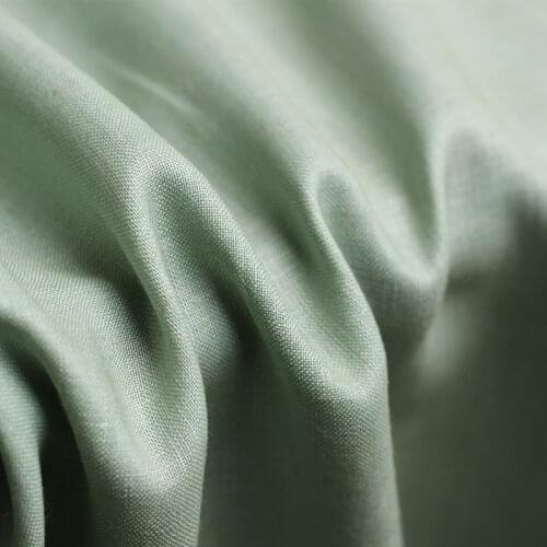 White Waxberry Japanese Light Green Linen Flax Fabrics Garment Materials Women Shirt Dress DIY Sewing Cloth Tailor Freeshipping