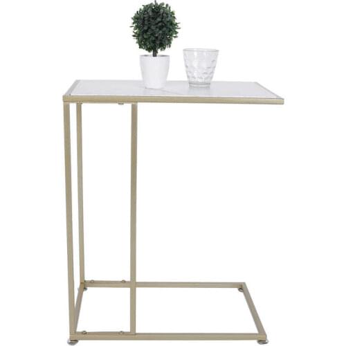 48x61x30cm Side Table Modern Open Type Side End C Shape Coffee Tea Table For Bedroom Living Room Office Decoration