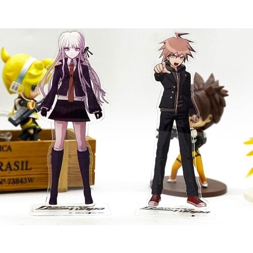 Danganronpa 1 Naegi Makoto Kirigiri Kyouko HM acrylic stand figure model plate holder cake topper anime Japanese