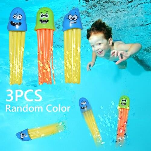 3pcs Kids Plants Toy Swimming Pool Octopus Shape Diving Training Random Onderwater Duiken Zwembad Water Speelgoed Voor Kinderen