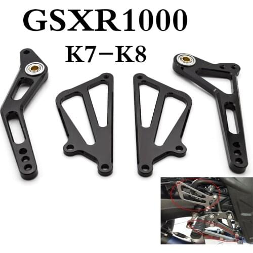 For Suzuki GSXR 1000 GSXR1000 K7-K8 Aluminum Motorcycle Rearset Footrest Footpeg Brake Gear Shift Shifter Lever + Wing