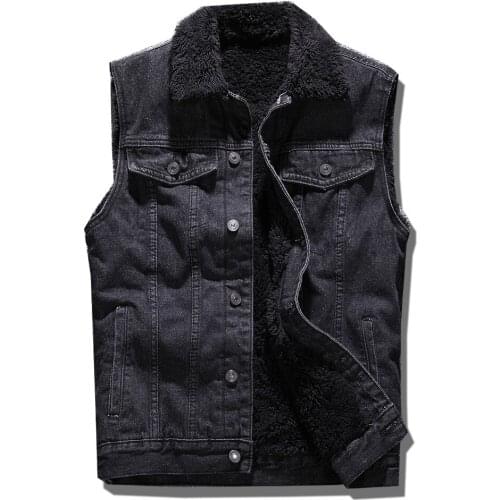 Denim jacket men Cotton Sleeveless Jeans jacket men Outerwear Coats Cowboy vest 2018 Autumn winter