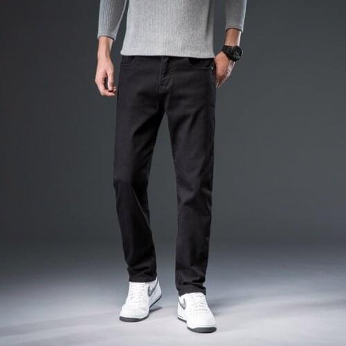 FMLEVANDER Men's Jeans With Fleece