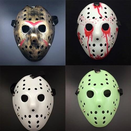 Jason Horror Hockey Mask Cosplay Killer Scary Decor Mask Holiday Masquerade Masque V Vendetta Halloween Christmas Carnival Gifts