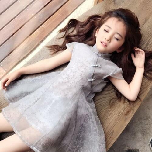 Summer dress, cheongsam, , girls' princess , childrens summer dress