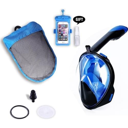 New Adult Scuba Diving Mask Full Face Anti Fog Underwater Snorkel Mask Set Swimming Mask for Gopro Camera Snorkeling Equipment