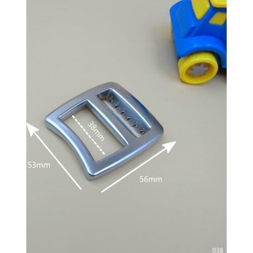 1.5" For 38mm Webbing 5.9cm*5.3cm Silver Heavy Thick Metal Strap Adjuster Buckles 2pcs For DIY Sport Bag Belt Accessories