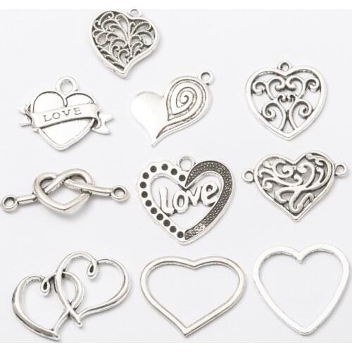 Trendy Big Love Heart Necklace Pendent Vintage Style Fit DIY Jewelry Making Romantic Gifts For Lover Couples Fashion Jewel 2019