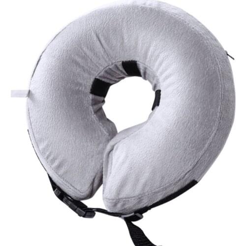 Anti-Bite Wound Protective Small Dog Pet Dog Plush Neck Collars Collar Adjustable Inflatable Dog Neck Ring Pet Supplies