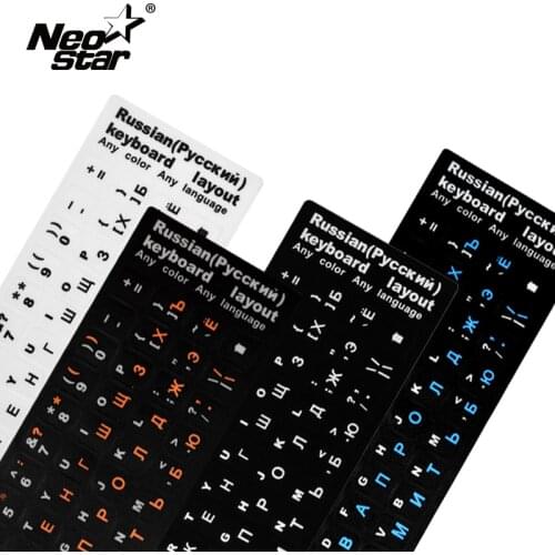 3 Colors Russian KEY Laptop Keyboard Stickers Letter Alphabet Layout Sticker For Laptop Desktop Computer