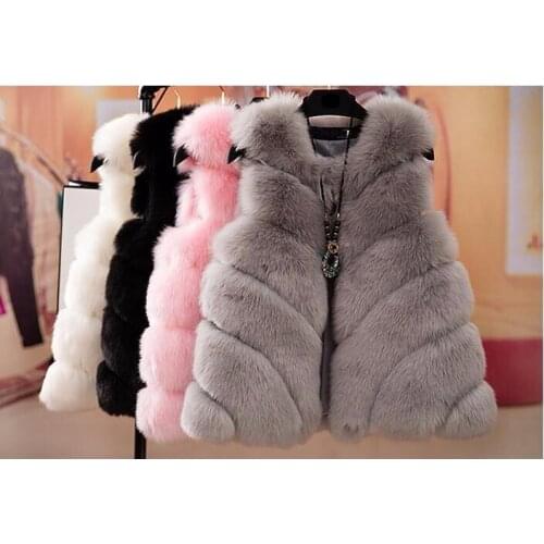 New Arrival Winter soft Fur vest coat Women Fashion slim fur Topcoat high quality S-XXL Plus Size faux fur waistcoat
