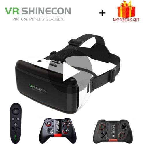 VR Shinecon G06 New VR Reality Glasses 3D For iPhone Android Smart Phone Smartphone Headset Helmet Goggles Casque Lens Set