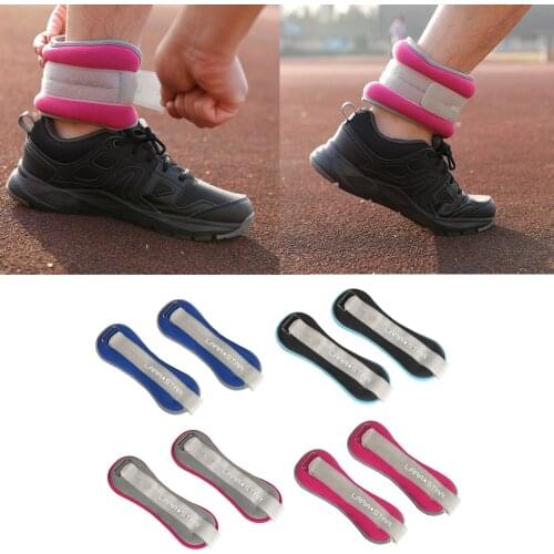 Adjustable Wrist Ankle Weights Pair 1Kg Wrist Arm Leg Running Fitness Exercises