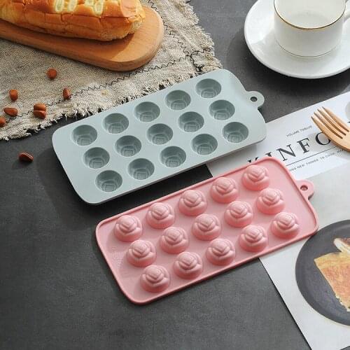 Rose Flowers Shape Silicone Mold Cake Border DIY Decoration Chocolate Sugar Craft Polymer Clay Crafts 3D Mould Tools