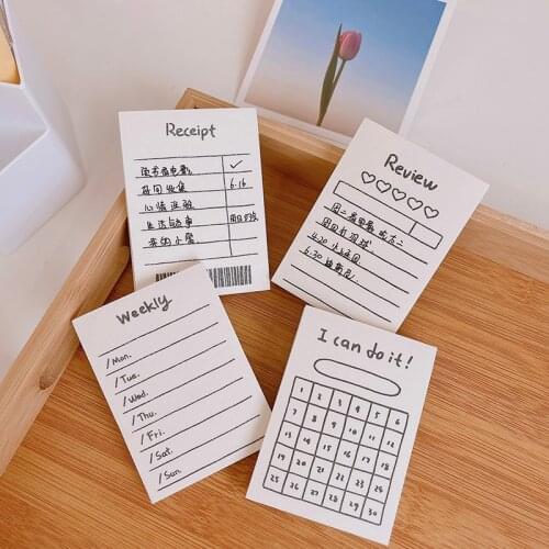 Cute Sticky Notes Loose Leaf Decoration Memo Pad Planner Weekly List School Office Paper Notepad Stationery