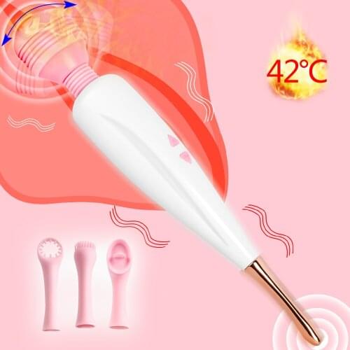 Heating AV Vibrator Sex Toy for Woman G Spot Massager Powerful Magic Wand Clitoris Stimulator vibrating Dildo Female Sex Product