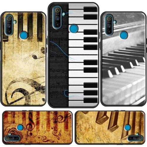 Piano keys Vintage Music Notes For OnePlus 8 Pro 9 Pro 9R Nord 8T Phone Case For OPPO Realme GT Neo 6 7 8 Q3 Pro C3 C21