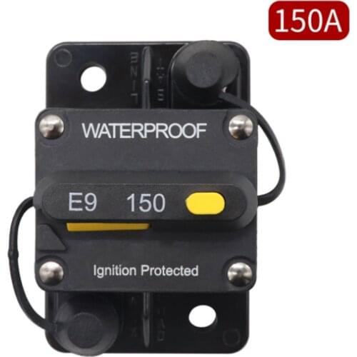 120A 140A 150A Waterproof Circuit Breaker Fuse Holder with Manual Reset Toggle Switch 12V- 72V DC