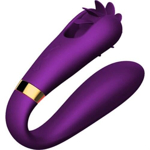 Rotation Dildo Vibrators Oral Sex Tongue Licking Vibrators G Spot Clitoris Stimulator Sex Toys for Women Female U Anal Vibrators