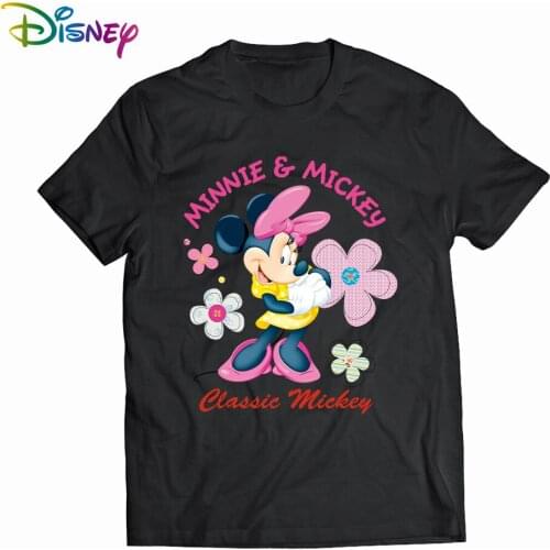 Minnie Mouse Women tshirts Casual Funny T Shirt For Lady Disney Top Tee Hipster Drop Ship
