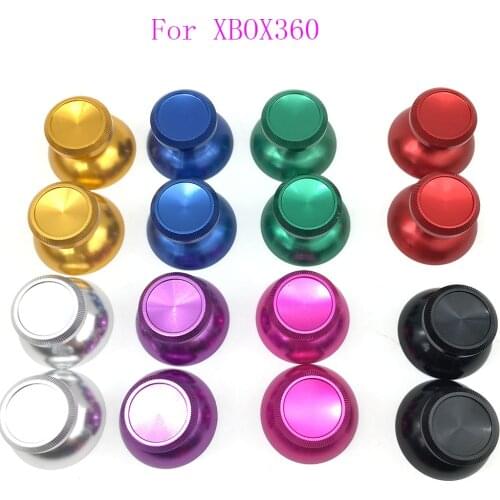 1pairs=2pcs Metal Aluminum Alloy Analog Thumbsticks Cap for Xbox 360 Controller