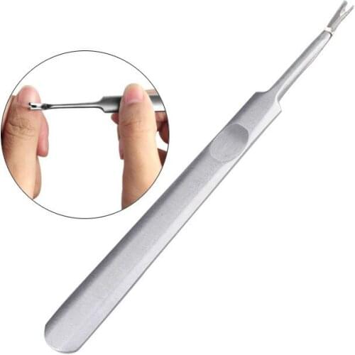 1 Pcs Dead Skin Fork Nipper Pusher Trimmer Callus Cuticle Remover Manicure Pedicure Stainless Steel Nail Art Tool Beauty