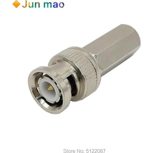 1PCS BNC Male Plug to Hexagon Thread Adapter Q9 Audio Connector for Surveillance Camera Accessories for 74-5