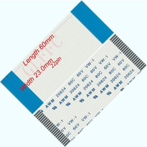 10pin 1.0pitch 300mm-3000mm A-type Flexible Flat Cable FFC awm 20624 ROHS for TTL LCD DVD Computer