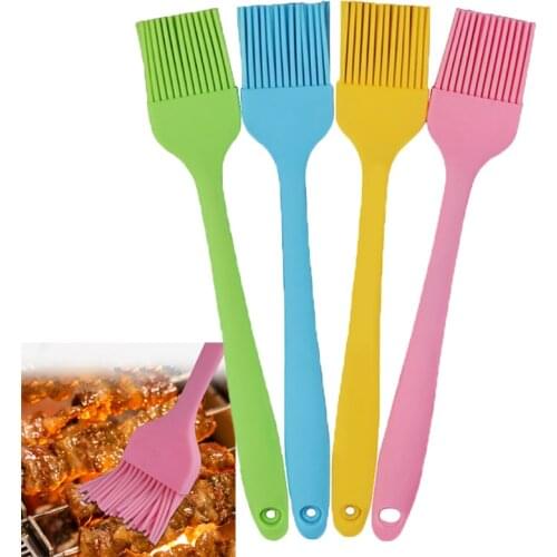 4Pcs/lot Portable Silicone BBQ Oil Brush Bread Butter Baking Brushes Basting Brush Kitchen Cooking Barbecue Accessories BBQ Tool