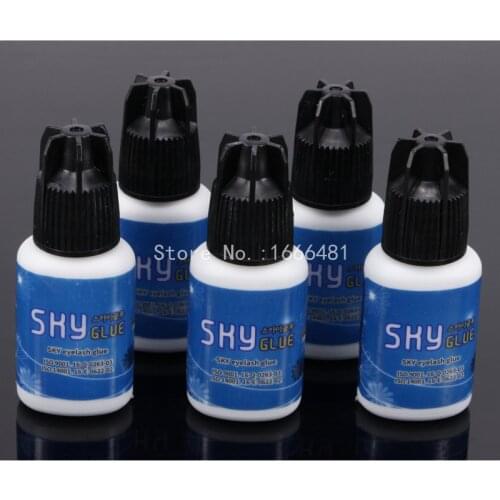 5 Bottles/lot Sky Glue for Eyelash Extension Professional Eyelash Glue from Korea Last Over 6 Weeks 5ml
