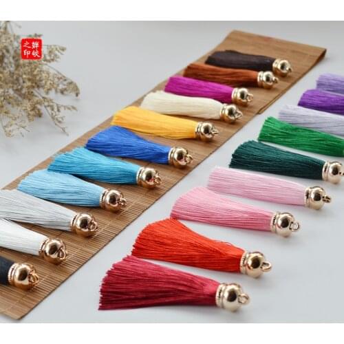 8cm Admiralty Tassel Polyester Vertical Crown Tassel for Pendant Keychain Tassels Charms Handmade Crafts Findings Supplier