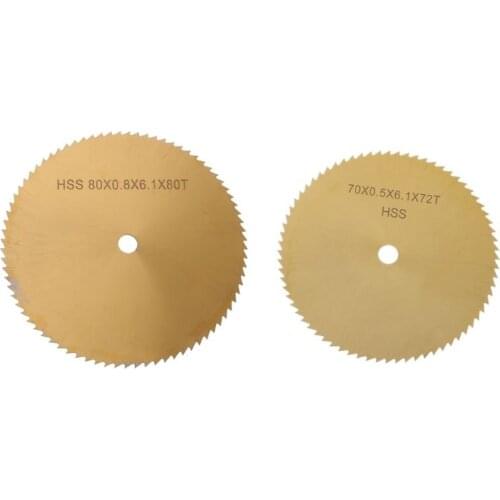 80mm HSS TI-coated Circular Saw Blade Metal Woodworking Plastic Cutting 6mm