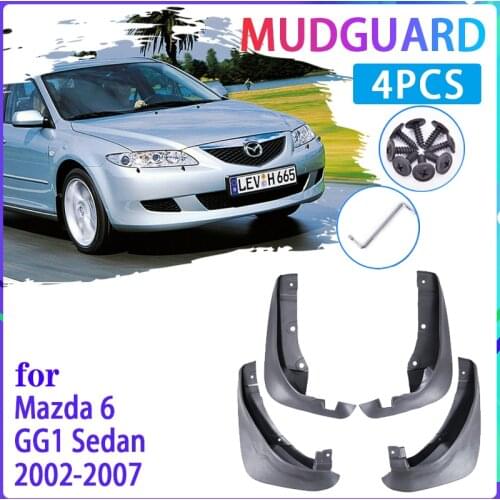 Car Mud Flaps for Mazda 6 GG1 Saloon Sedan 2002~2007 2003 2004 2005 2006 Mudguard Splash Guards Fender Mudflaps Auto Accessories
