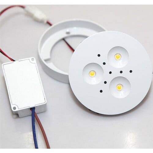 Free shipping White/Silver Shell Super Bright 9W LED Puck light 3x3W CREE LED Puck lamp 800lm led cabinet bulb lamp 50pcs/lot