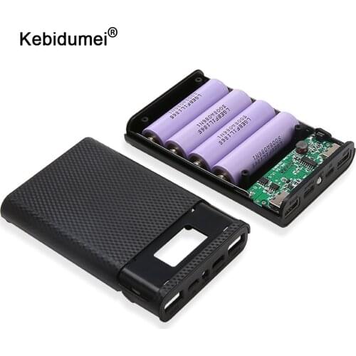 4x18650 Battery Charge Storage Box 5V 2A Dual USB Type C DIY Power Bank Case For Android Micro USB Interface For Smart Phones
