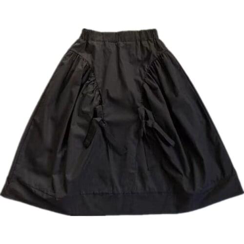 Kids Skirts Girls Bow Midi Skirt 2021 New Summer Teen Elastic Skirts Cotton Ruched Fashion Mommy and Daughter Clothes,#6217