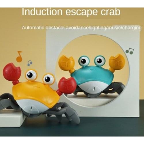 Child Mini Cute Electric Induction Crab Can Climb Can Walk Avoid Obstacle Pull Line In The Water Boy Girl Educational Toy Gift