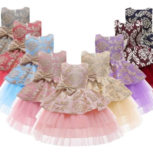 2021 Childrens Dress New Kids Open Back Cake Dresses Mesh Baby Girls Princess Dresses For Girls Evening Dresses Infant Dresses