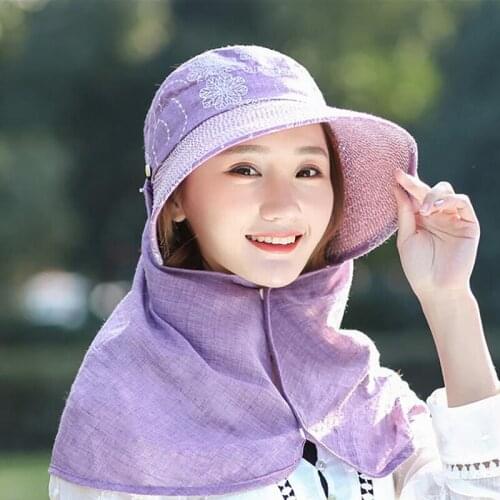 Summer Sun UV Protect Caps For Women Outdoor Cap Sun Hat Fishing Caps Hiking Hat Protection Neck Cover Camping Visor Hats