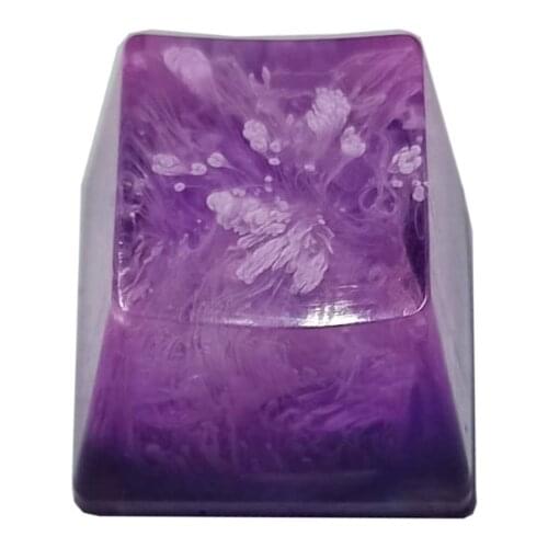 Handmade Customized OEM R4 Profile Resin Keycap for Cherry MX Switches Mechanical Keyboard RGB Snowflake Resin Keycap