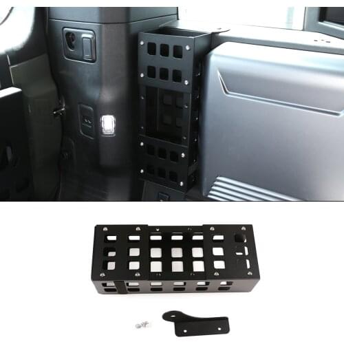 For Land Rover Defender 110 2020-2022 Car Styling Aluminum Alloy Black Car Trunk Storage Basket Interior Accessories