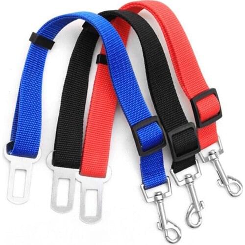 Strong Colorful Pet Dog Cat Vehicle Car Seat Belt Seatbelt Lead Clip Pet Cat Dog Safety Belt 42-70cm