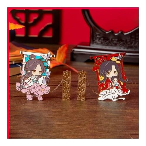 2021 HOT Tian Guan Ci Fu Hua Cheng Xie Lian Metal Bookmarks Gifts Chinese style Antiquity Classic Tassels Bookmarks Xmas Anime