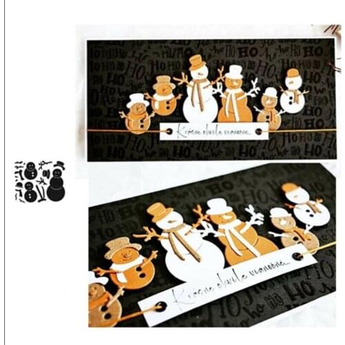 Christmas Snowman Metal Cutting Dies Stencil DIY Scrapbooking Album Paper Card Template Mold Embossing Craft Decoration