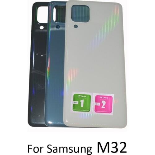 New Back Cover For Samsung Galaxy M32 M325 M325F M325FV Original Phone Housing Panel Case Rear Battery Door With Adhesive