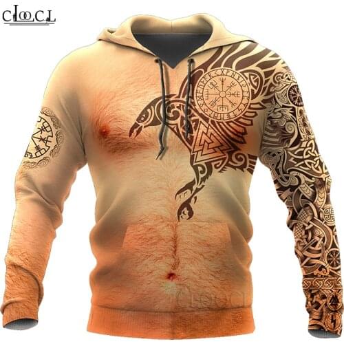 CLOOCL Newest Beautiful Real Viking Tattoos 3D Printed Men Hoodies Sweatshirts Harajuku Fashion Autumn Casual Tops Drop Shipping