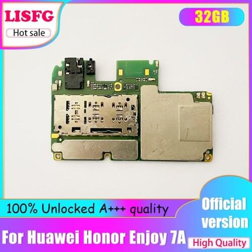 Unlocked For HUAWEI Honor Enjoy 7A Motherboard 32GB 100% Tested Logic Board For HUAWEI Honor Enjoy 7A Mainboard WIth Full Chips