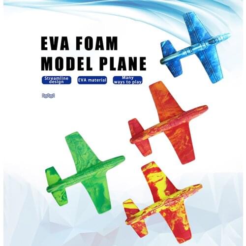 Foam Throwing Glider Airplane Aircraft Toy Hand Airplane Model Vehicles Toys 17.5*17.5cm Kids Boys Birthday Gift