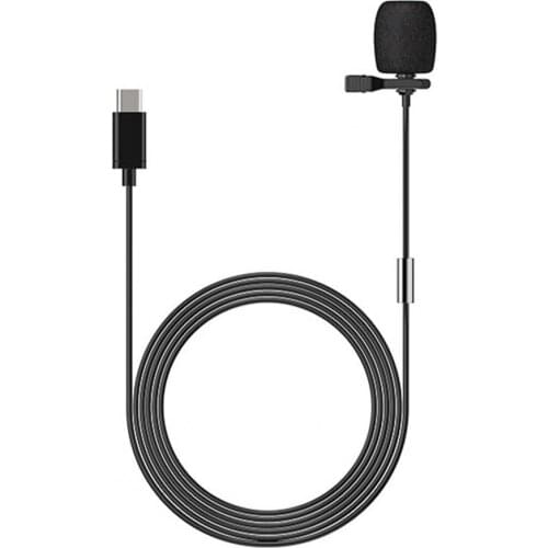 JT105 Mini Portable 1.5m Collar Clip Lavalier Condenser Microphone for Mobile Phone online celebrity Mic for live broadcast