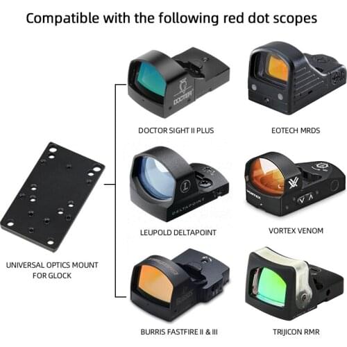 PPT GUN GLOCK Universal Low Bore Axis Mount set screws Steel structure mount Airsoft Accessory fit all red dot sight HS24-0228